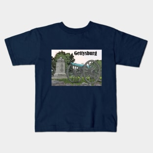 Cannon on the Gettysburg Battlefield Kids T-Shirt